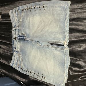 Jewelled Jean shorts